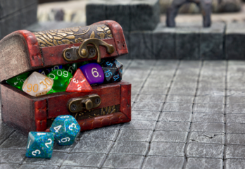Dungeons & Dragons dice & props