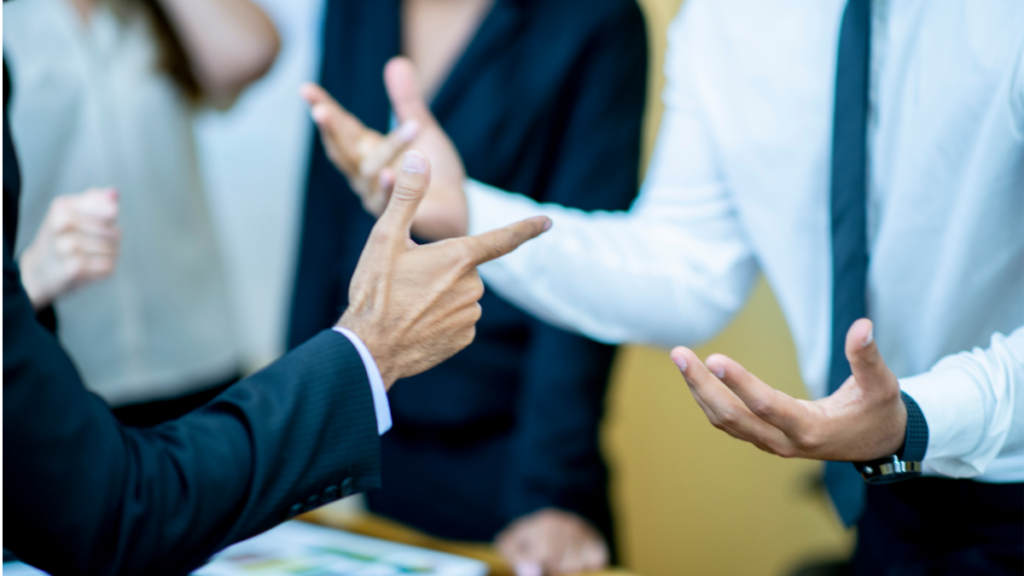 Disagreement between partners in an office