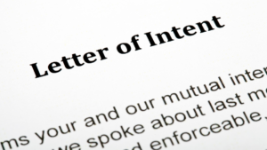 Drafting a letter of intent in advance of a contract